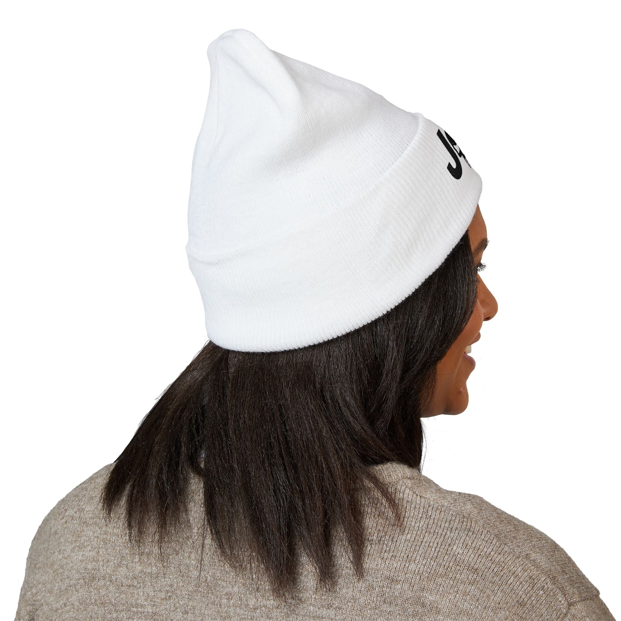 Skull Cuffed Beanie - Embroidered Logo Knit Hat