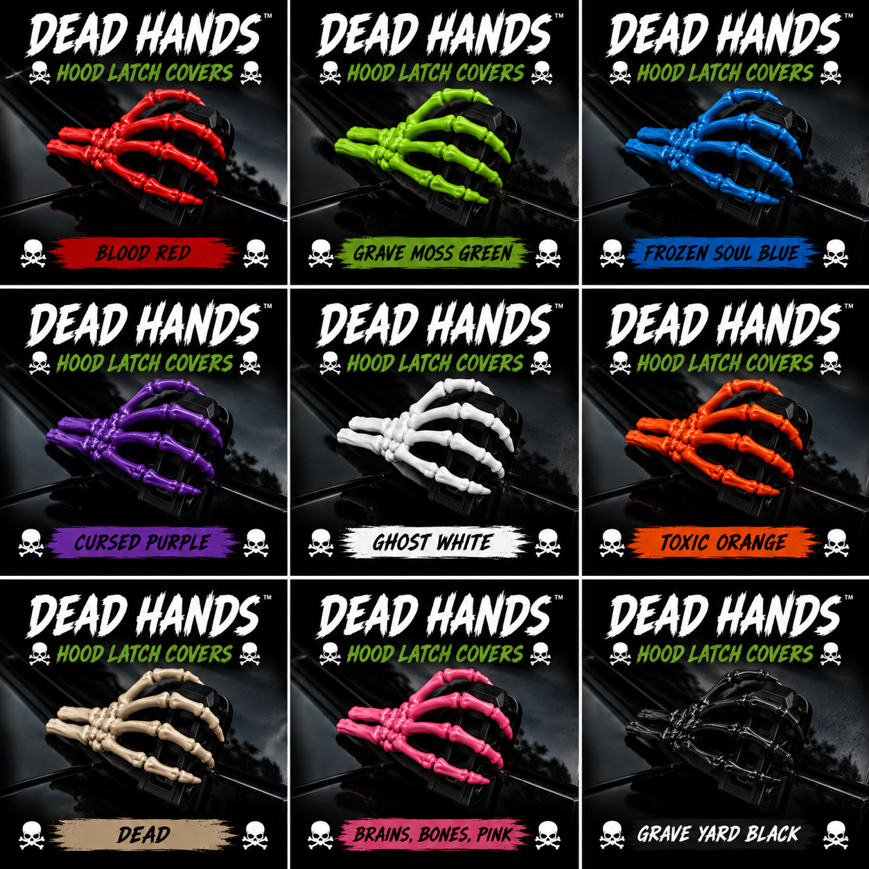 💀 Dead Hands™ Hood Latch Covers (Pair)